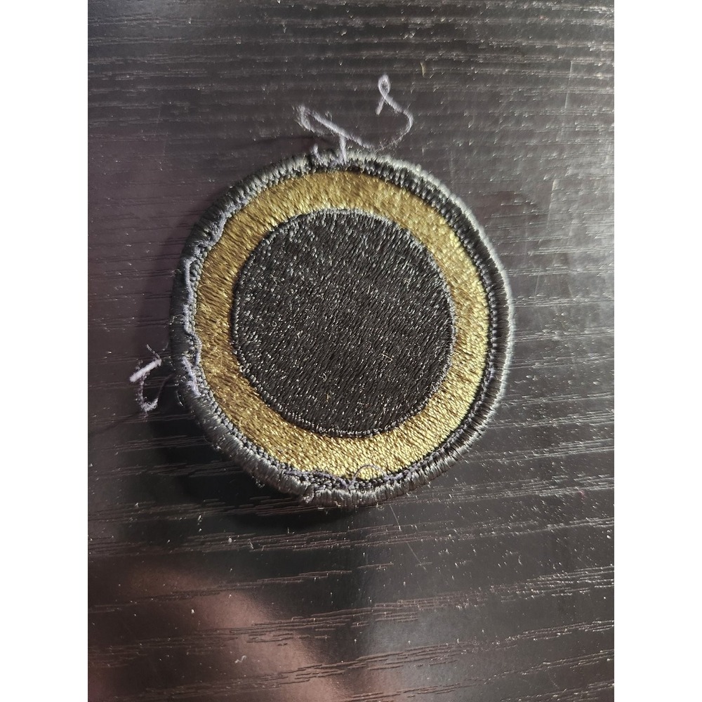 US Army Specialist Rank Insignia Patch Black Gold Metallic 2in Diameter